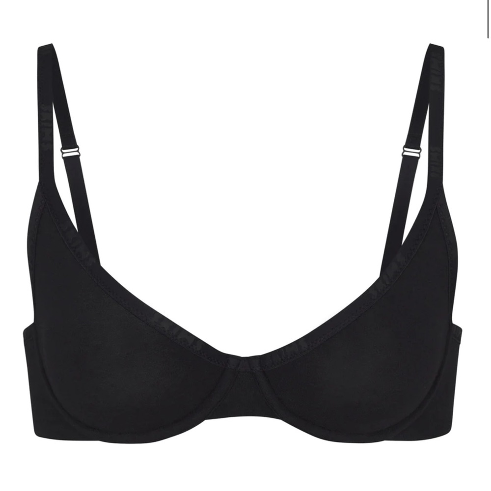 Skims COTTON LOGO UNDERWIRE DEMI BRA, size 34A, NWT